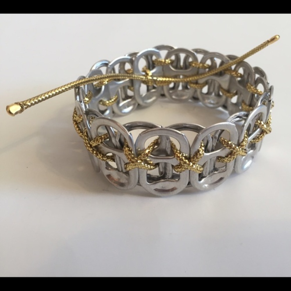 REPURPOSE bracelets- Gold on Silver